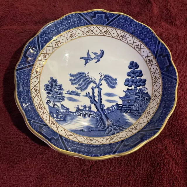 Vintage Booths "Real Old Willow"  Soup Bowl, Blue/White 6.25”