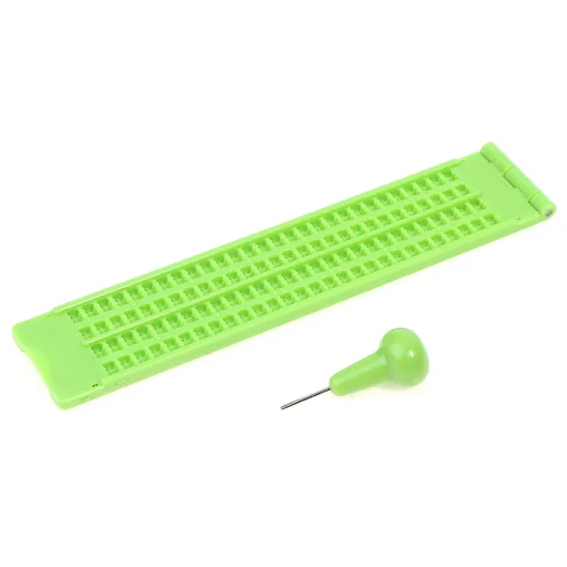 Plastic Braille Writing Slate School Portable Practical With Stylus Pract~ba