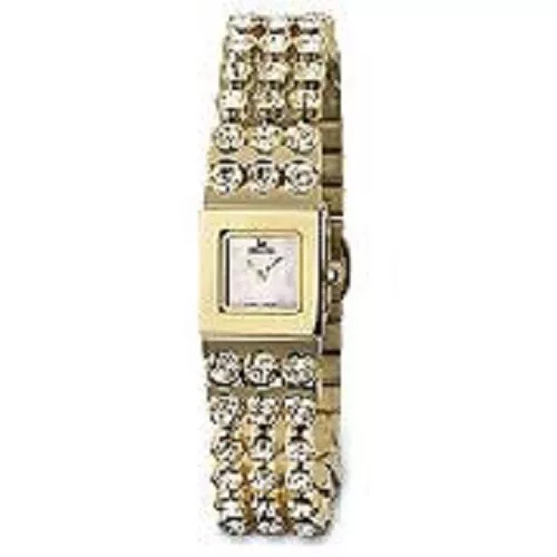 Swarovski Ladies Watch Phuket Gold 60 Clear Crystals Length 19cm Swiss Made