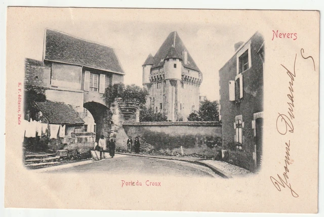 NEVERS - Nievre - CPA 58 - la porte du Croux - carte 1900