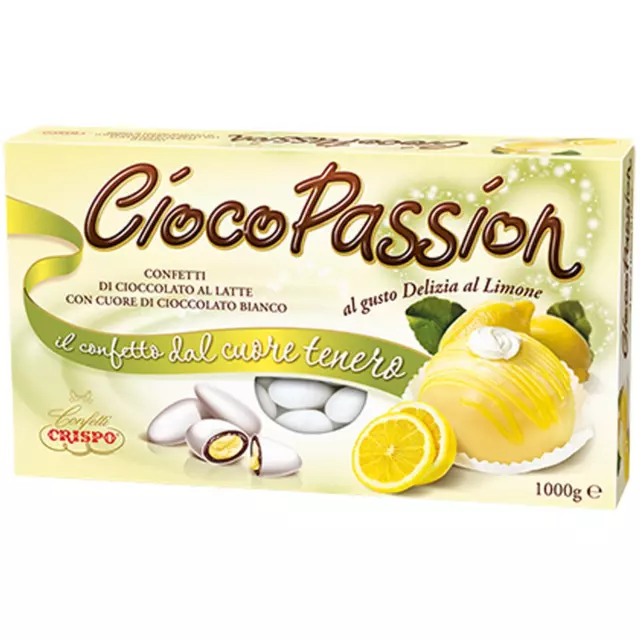 Confetti Crispo Cioco Passion Delizia Al Limone 1 Kg Cioccolato Bianco Latte