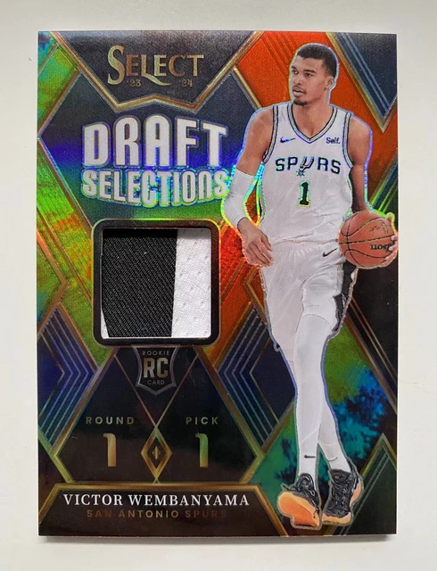 2023-24 SELECT VICTOR Wembanyama /25 Tie Dye 2 Color Patch RC Draft ...
