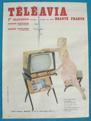 Téléviseur Ducretet-Thomson De 1957 Ducretet Publicité Papier Téléviseur Ducretet-Thomson De 1957 Ducretet Publicité Papier