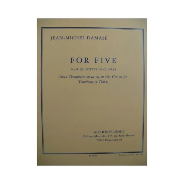 Damase Jean-Michel For Five Trumpets Horn Trombone Tuba