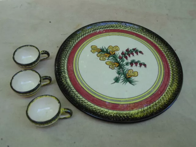 Assiette Bretonne Vintage Henriot Quimper + 3 Petits Ramequins 1965 ? 2