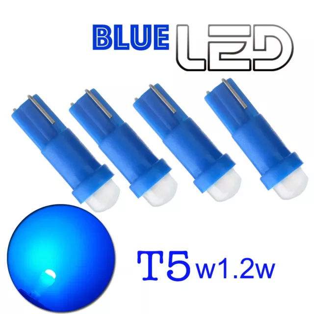 4 ampoules LED T5  w1.2w Bleu COB Lampe lecture Compteur miroirs courtoisie