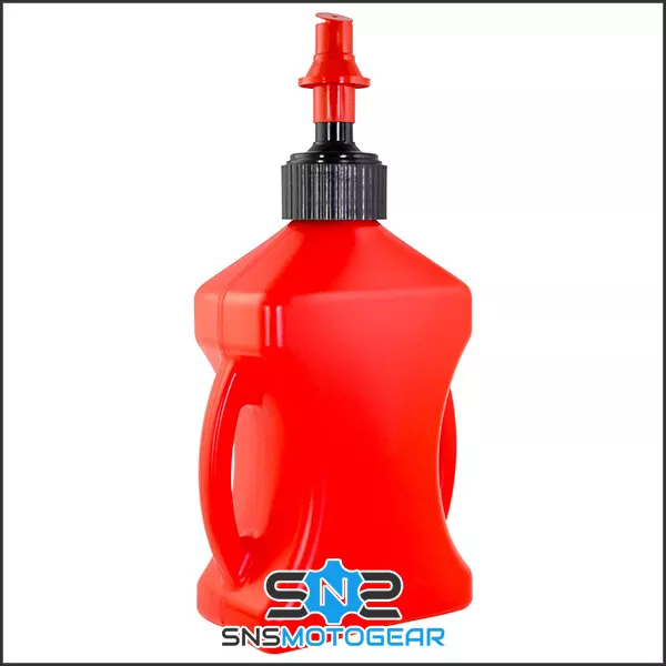 Quick Fill Fast Flow 10 Litre Motocross Petrol Fuel Can Bottle Jug - Red