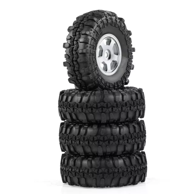 Beadlock Micro Crawler Wheel Rims Tires For 1/24 RC Axial SCX24 90081 AXI00001