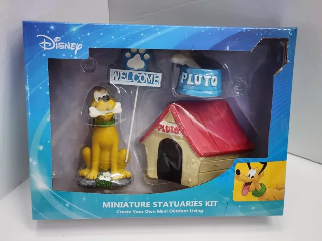 Disney Garden Outdoor Figurines Statue Miniature Set Pluto Dog Welcome