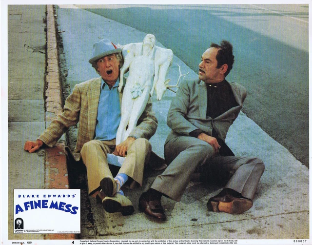 A FINE MESS Original Lobby Card 4 Ted Danson Howie Mandel Richard Mulligan