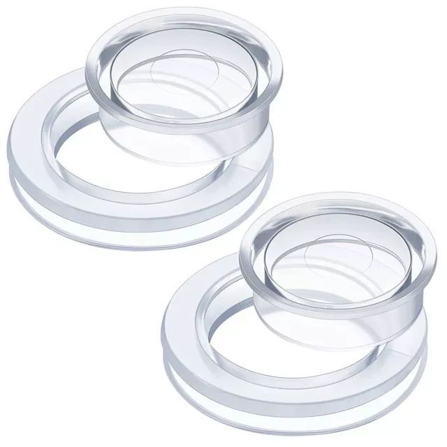 2X Clear 2 inch Umbrella Hole Ring Plug Set outdoor glass patio table Furniture