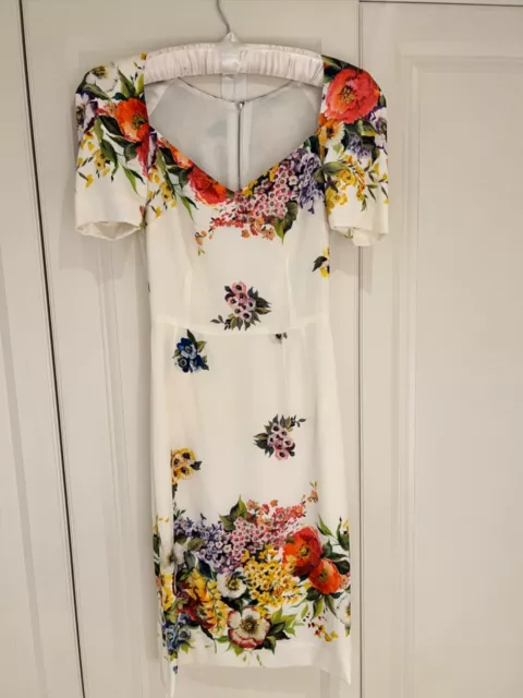 Dolce and Gabbana silk floral print Charmeuse dress UK size 8, Italian 40 2