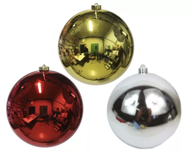 Pz 1 Palla Da Albero Di Natale Cm 20 Rossa/oro decorazioni addobbi natalizi