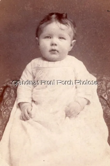 Cabinet Card Photo Sweet Cuddly Baby by Davies Portland OR Backstamp