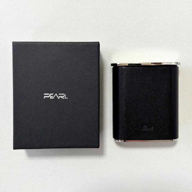 TSUBOTA PEARL PORTABLE Ashtray Tasca Genuine Leather Wrapped Brass