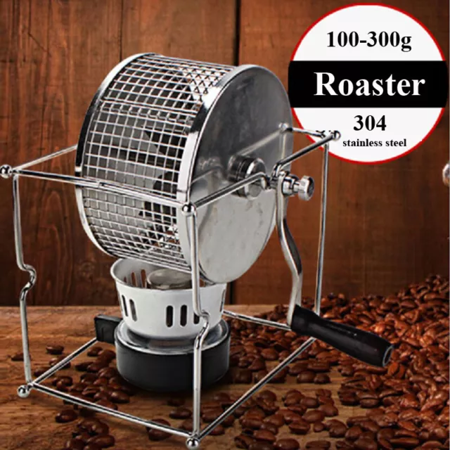 100-300G DIY Manual Home Mini Coffee Bean Roaster Baking Roller Roasting Machine