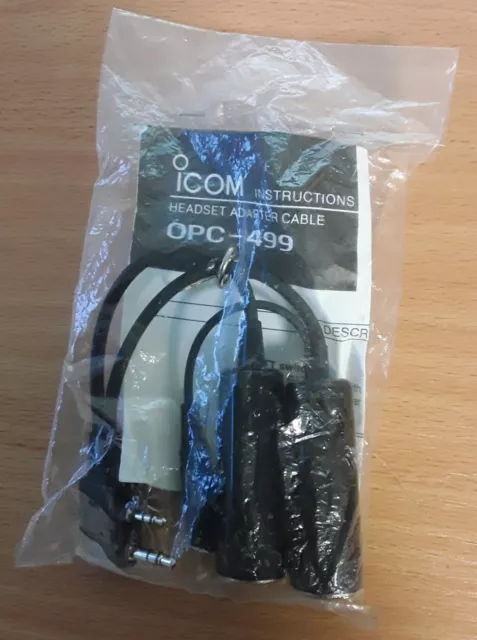 Icom OPC-499 Headset Adapter Cable, Bagged, New, Communications, David Clark