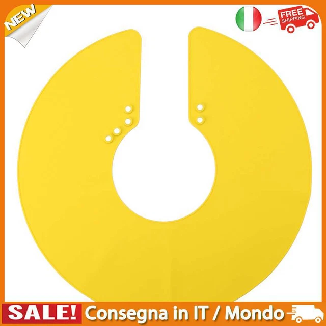 IT Haircut Shawl Neck Cape Silicone Neck Shield for Hair Coloring (Yellow)
