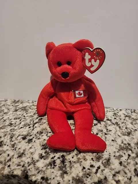 Ty Pierre Canadian teddy bear Beanie  Baby MWMT