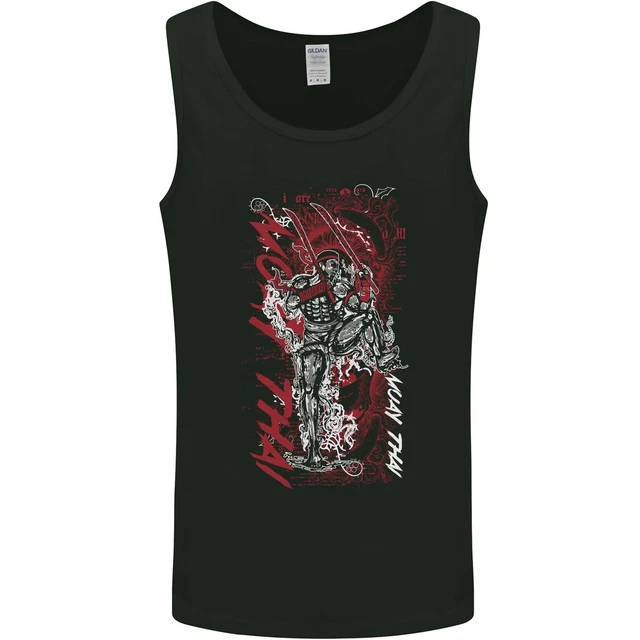 Muay Thai Fighter Warrior MMA Martial Arts Mens Vest Tank Top