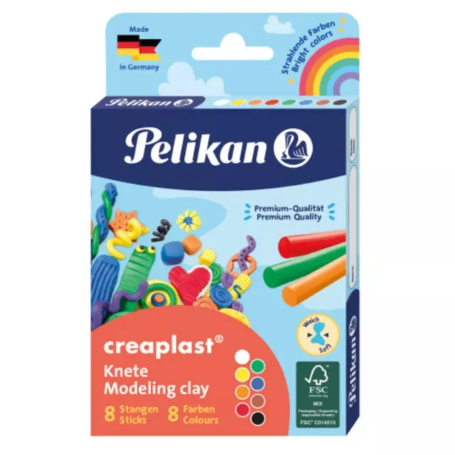 Pelikan Kinderknete Creaplast® 8 Farben in Faltschachtel