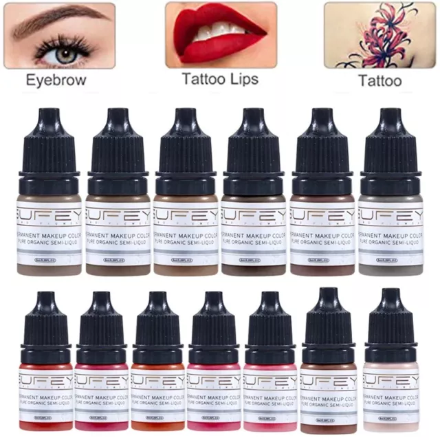 17 Color Permanent Makeup Pigments Tattoo Inks Eyebrows Microblading Tattoo Ink