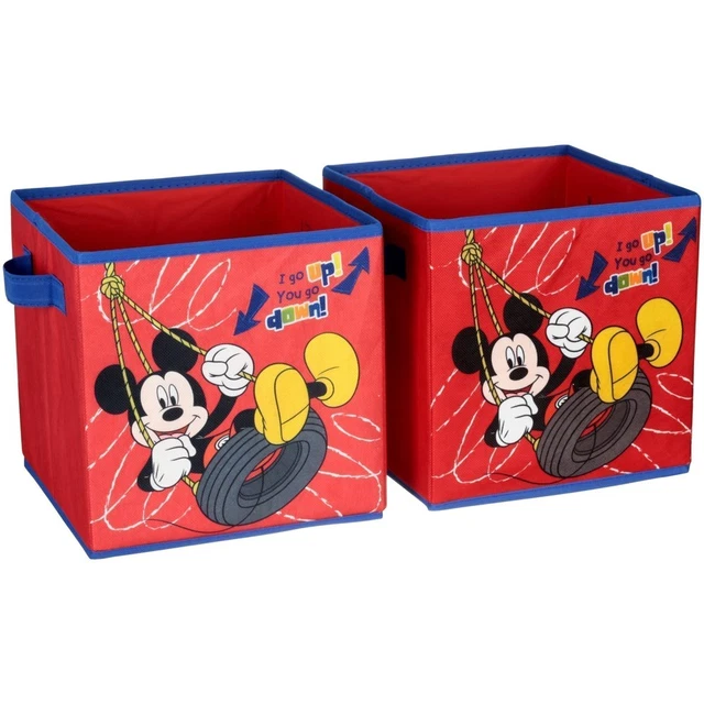 Paquete de 2 cubos de almacenamiento de Disney Mickey Mouse