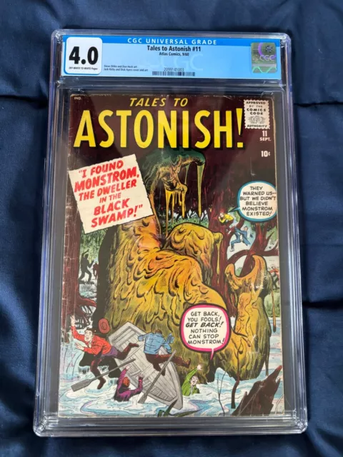 TALES TO ASTONISH #11 CGC 4.0 First MONSTROM Jack Kirby Steve Ditko 1960 Atlas