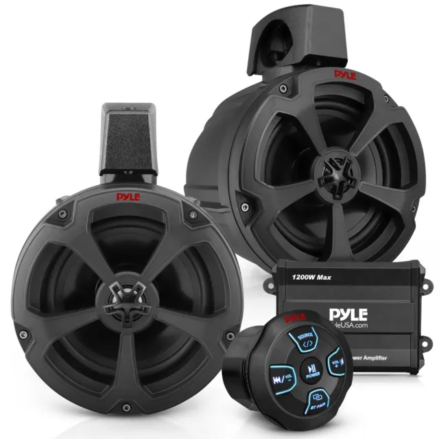 Pyle 6.5'' Water-Resistant Rated Marine / Off-Road Speakers (1200W)