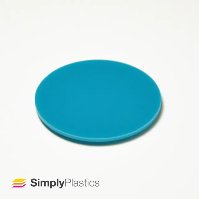Perspex® Laser Cut Turquoise 7748 Acrylic Plastic Discs Circle / Multi-packs