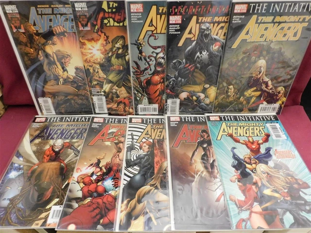 Mighty Avengers 1 2 3 4 5 6 7 8 9 10 Marvel Comic Run Bendis Bagley 2007 Vf/Nm