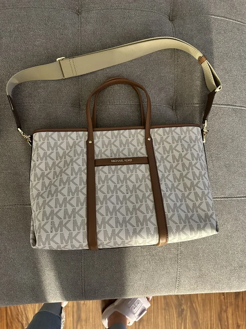 Michael Kors Beck Vanilla Signature Satchel