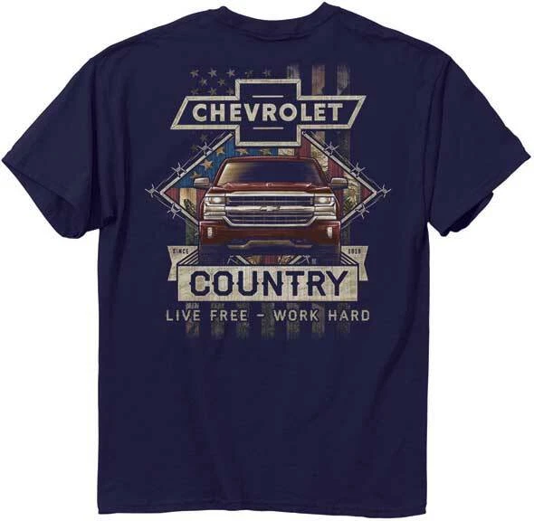 Chevy Mimetico Paese American Made Automobile Pick-Up Camion Patriottici T Shirt