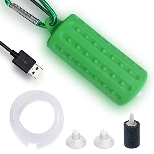 Aquarium USB Air Pump Ultra Quiet Nano Air Pump for Fish Tank with Hanging Buckl