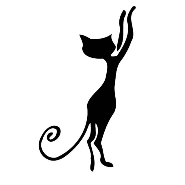 Adesivo Testa Di Gatto In Vinile Nero Per Auto E Scooter - Decorazione Tuning Per Veicoli