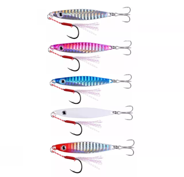 1x 40g Metal Chrome Slice Fishing Lure Slug Jig Tackle Tailor surf beach