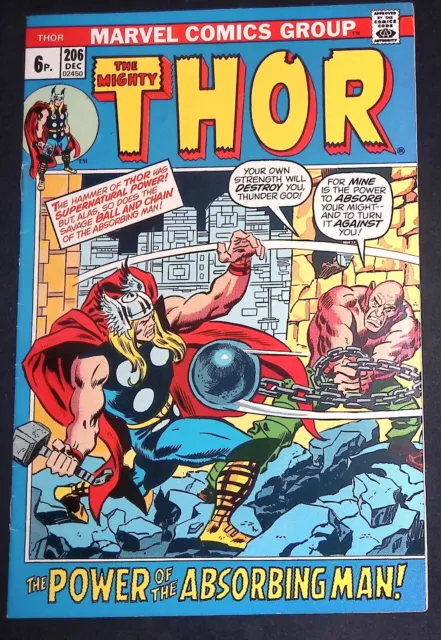 Thor #206 Bronze Age Marvel Comics F/VF