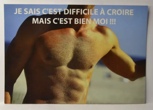 homme sexy plage - carte postale CPA13