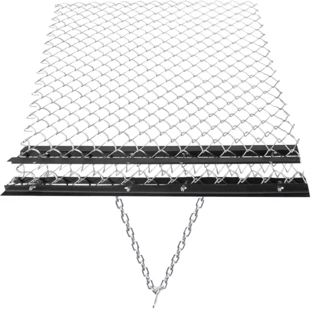 Drag Harrow ATV Lawn Rake 4 x 5 ft Chain Field Drag for Landscape Leveling