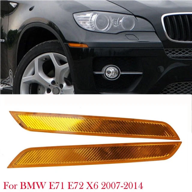 Look ändern mit gelber Seitenmarkierung Reflektorleuchte für BMW X6 E71 E72