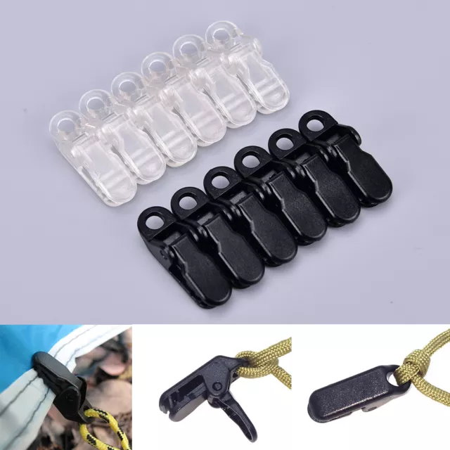 6x/bag awning clamp tarp clip snap hangers tent camping survival tighten t.fa