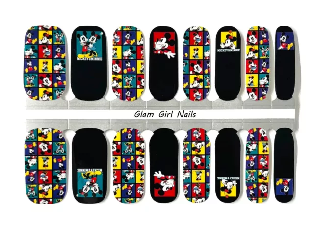 Matte Mickey and Minnie Mouse Nail Wraps - wide 3