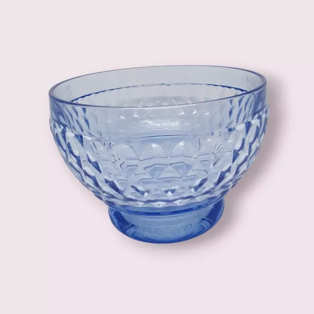 Villeroy & Boch Boston Dessert Bowl BLUE Candy Dish Crystal Glass Serving 11 Cm