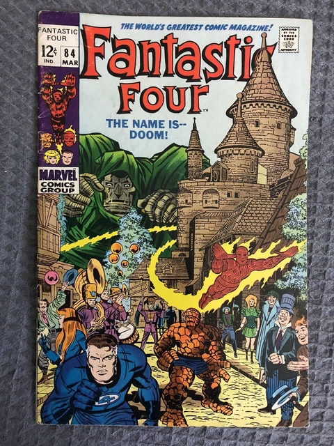 Fantastic Four #84 - GORGEOUS - Doctor Doom - Marvel Comics 1969 Mid Grade