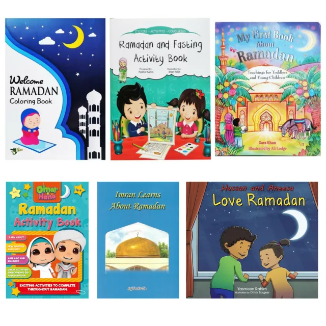 NEW: Ramadan Books for Kids/ Activity book, Story book, Learning 6 books set