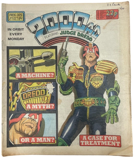VINTAGE IPC MAGAZINES 1984 2000AD Featuring Judge Dredd Prog 389 Comic ...