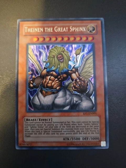Yugioh Theinen The Great Sphinx Yu-Gi-Oh! Great Sphinx Set Of 3 Ultra  Holofoil Cards  ANDRO, THEINEN, TELEIA (EP1-EN) YuGiOh Sphinx Cards