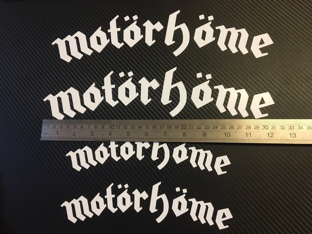 (X4) MOTORHOME MOTORHEAD Stickers Set Decals Caravan Camper Car Van ...