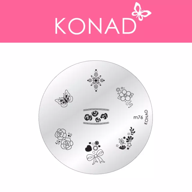 Original KONAD ® Stamping Nailart Design Schablone Image Plate - M76