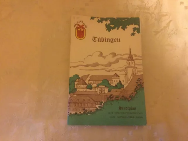 Tübingen Stadtplan mit Strassenverzeichnis 1969